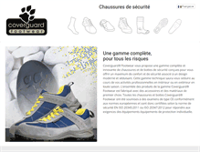 Tablet Screenshot of coverguard-footwear.com
